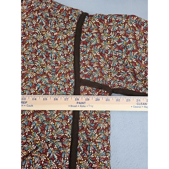 VTG Specially Hand Made by Jean Jacket Size Large Floral Quilted Long Sleeve - Picture 6 of 9